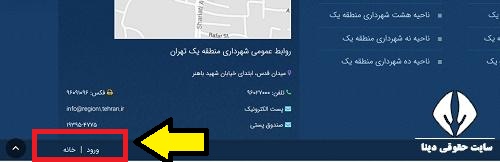  آدرس شهرداری منطقه 1 تهران